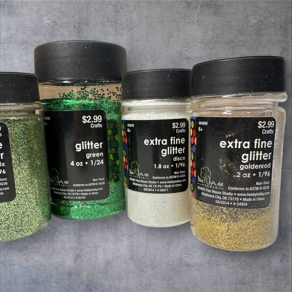 Various‎ Brands GLITTER Lot of 10+ Containers Different Sizes